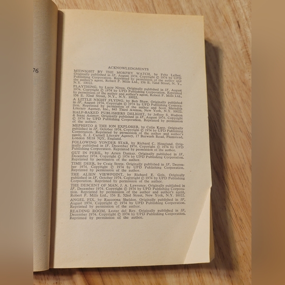 JAMES BAEN  IF EDITED, book VOLUME III THE HUGO- AWARD WINNING MAGAZINE,1976 - Picture 6 of 8